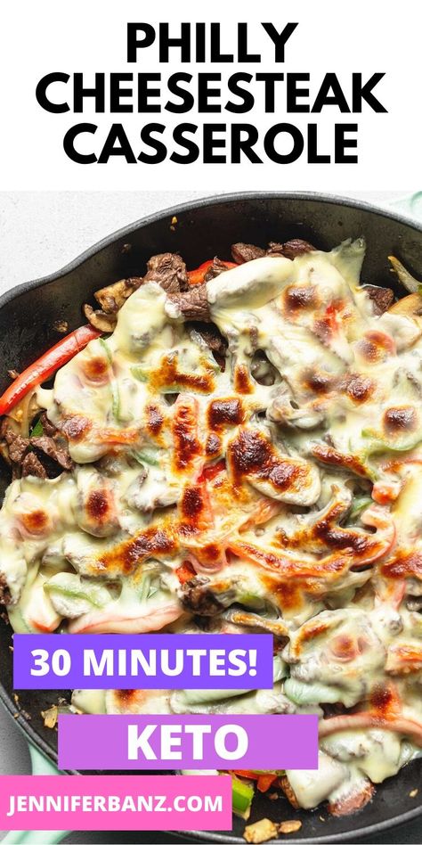 Keto Chicken Philly Cheesesteak, Philly Steak Bowl Keto, Keto Steak And Peppers, Keto Steak Breakfast Ideas, Red Meat Keto Dinners, Keto Philly Cheesesteak Recipes, Keto Steak Dinner Recipes, Keto Steak Fajita Casserole, Keto Low Carb Philly Cheesteak Casserole