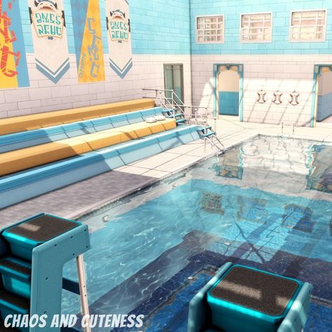 I knew when it came time to create the interior of this high school that I really wanted to include a pool. Who's ready to jump in? 💦 Click to check out the speed build video! #sims #thesims #thesims4 #sims4 #thesims4highschoolyears #sims4highschool years #sims4speedbuild #highschool #pool #indoorpool #highschoolpool #highschoolyears #sims4build #sims4builds #thesims4build #thesims4builds #sims4building #thesims4building #sims4highschoolbuilding sims4highschoolbuild #sims4highschoollot Sims 4 Drinking Fountain Cc, Sims 4 Highschool Floorplan, Sims School Building, Sims 4 Bleachers, Sims 4 Pool Build, Sims 4 High School Layout, Highschool Years Sims 4, Sims 4 High School Ideas, Sims 4 High School Building Layout