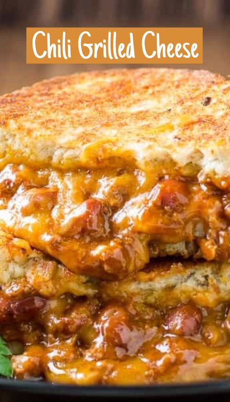 Chili Grilled Cheese Sandwich is a quick sandwich recipe using leftover chili Chili With Salsa, Leftover Chili Recipes, Quick Sandwich Recipes, Cheese Grilled Sandwich, Best Superbowl Food, Grilled Sandwich Recipe, Meat Sandwiches, Loose Meat, Chicken Potato Bake