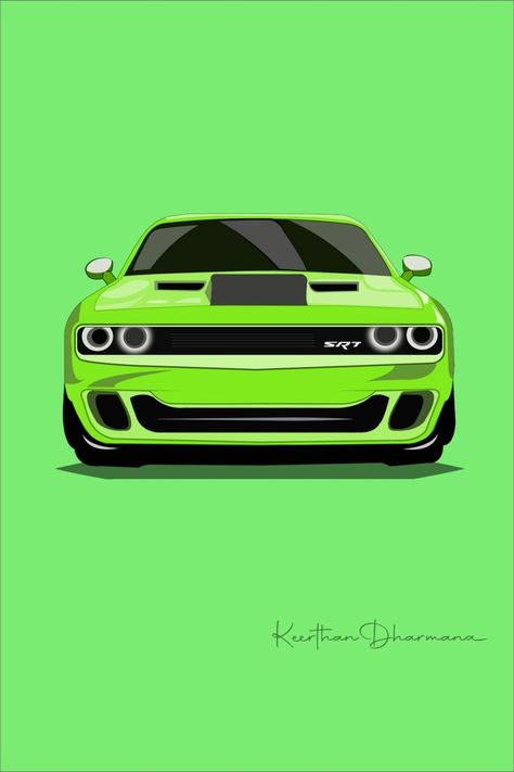 Automotive Design, Muscle Cars, Adobe Illustrator, Graphic Design, Dodge Challenger, SRT, HELLCAT Tata Cars, Ford Mustang Wallpaper, Cars Modified, Accessories Organization, Cars Drawing, Car Dream, Mustang Wallpaper, Car Facts, Tokyo Drift