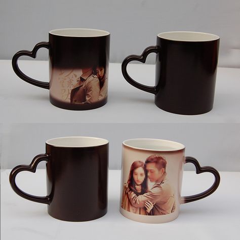 P178 11oz Heat Sensitive Color Changing Magic Black Sublimation Ceramic Coated Heart Handle Mug With customized https://m.alibaba.com/product/60863821654/P178--11oz-Heat-Sensitive-Color.html?__sceneInfo={"cacheTime":"1800000","type":"appDetailShare"} Mugs Ceramic, Mug Printing, Animal Ornament, Ceramic Cup, Personalized Mugs, Personalized Pet, Ceramic Cups, Color Change, Mother's Day Gifts