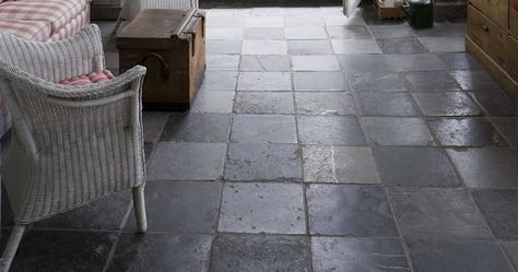 Reclaimed Belgian Bluestone | Reclaimed Stone | Terracotta | Wood | Antique Vintage Surfaces Bluestone Floor, Belgian Bluestone, Beachy Farmhouse, New England Colonial, Bluestone Pavers, French Terracotta, Belgian Blue, Reclaimed Beams, Reclaimed Flooring