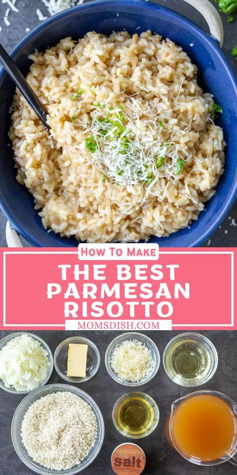 Recipes With Arborio Rice, Best Rissoto, Arborio Rice Recipes Easy, Arborio Rice Recipes, Rissoto Recipes Parmesan Garlic, Risotto Recipes Parmesan, Quick Risotto Recipe, Creamy Risotto Recipes Parmesan, Easy Risotto