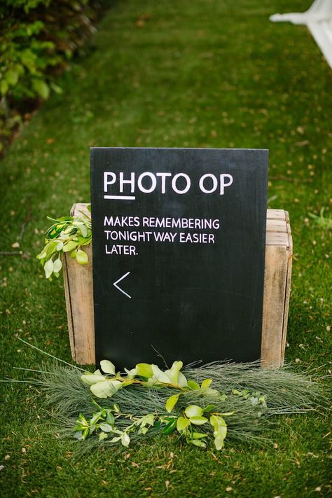 Photo Op - Makes remembering tonight way easier later | Funny wedding signs Small Private Wedding, Funny Wedding Signs, Photo Booth Sign, Funny Wedding Photos, Wedding Crashers, Wedding Beach Ceremony, Wedding Photo Booth, Funny Wedding, Local Wedding