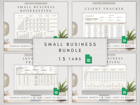 Small Business Spreadsheet Template for Google | Client Tracker Google Sheet | Inventory Tracker Dashboard | Small Business Planner Bundle by PLANCONCEPT on Etsy Client Tracker, Inventory Tracker, Business Tracker, Monthly Tracker, Small Business Bookkeeping, Bookkeeping Templates, Small Business Planner, Spreadsheet Template, Expense Tracker