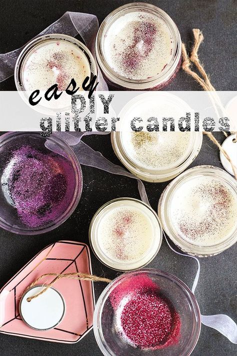 Easy Homemade Candles, Candles For Kids, Candle Manufacturers, Wax For Candle Making, Diy Glitter Candles, Candle Making For Beginners, Sparkling Candle, Candle Diy, Candle Making Wax