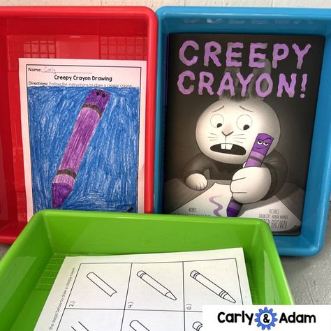 The Creepy Crayon, Creepy Crayon Activities, Creepy Crayon, Creepy Carrots, Crayon Activities, Creepy Books, Halloween Crayons, Crayon Book, 5th Grade Activities