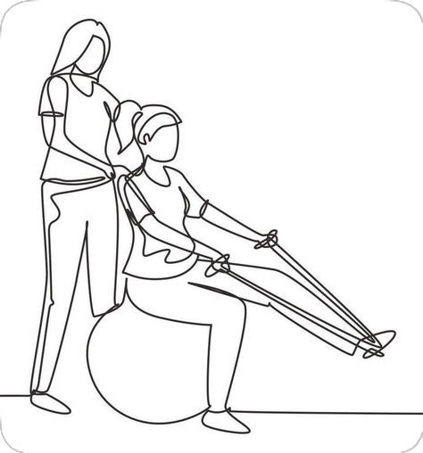 Physiotherapy Drawing, Physical Therapist Aesthetic, Sports Therapy, One Line Drawing, Continuous Line Drawing, 2025 Vision, Continuous Line, Physical Therapist, Designs Ideas