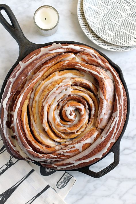 Cinnamon Roll Bake, Two Of A Kind, Ivy House, Cinnamon Milk, King Arthur Flour, Cooking Art, Cinnamon Buns, Cast Iron Skillet, Iron Skillet