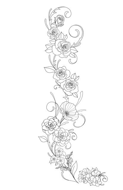 Places I've lived-flowers - leg tattoo Vine Of Different Flowers Tattoo, Flowers Around Leg Tattoo, Flower Trail Tattoo, Flowers On Vines Tattoo, Flower Vine Leg Tattoo, Roses Leg Tattoo, Flowers And Vines Tattoo, Vines And Flowers Tattoo, Rose Leg Tattoo