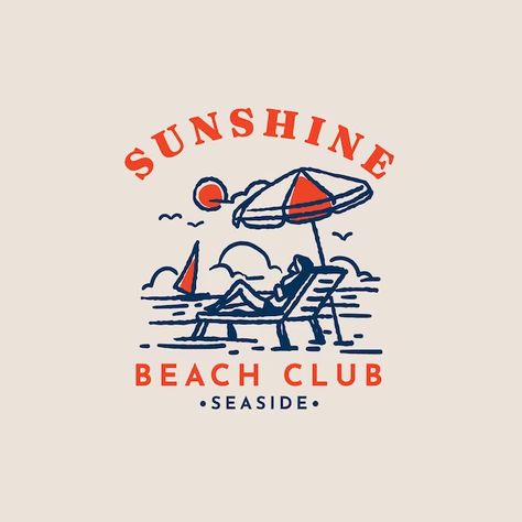 Free Vector | Hand drawn clothing logo template Beach Club Logo, Club Logo Design, Surf Logo, Beach Logo, Free Logo Templates, Club Logo, Pop Art Wallpaper, Character Collection, Retro Tee