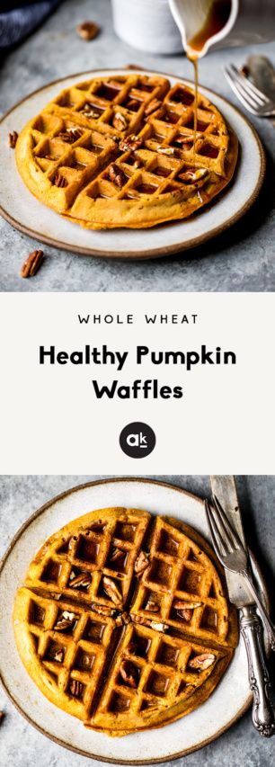 Fluffy Whole Wheat Healthy Pumpkin Waffles + a good morning fall cozy playlist | Ambitious Kitchen Healthy Pumpkin Waffles, Gluten Free Pumpkin Waffles, Pumpkin Spice Waffles, Pumpkin Pancake Recipe, Pumpkin Recipes Healthy, Chocolate Pumpkin, Pumpkin Waffles, Recipes Fall, Pumpkin Oatmeal