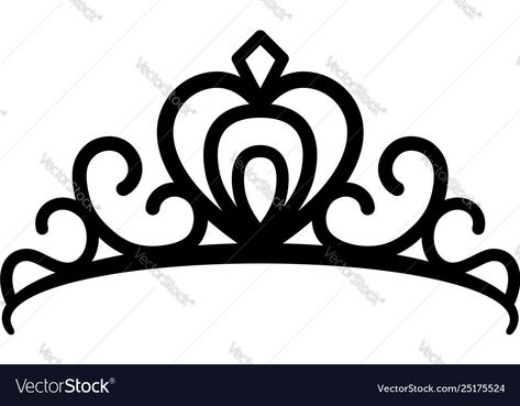 Crowns And Tiaras Drawings, Tiara Illustration, Princess Crown Vector, Tiara Drawing, Royal Diadem, Fondant Crown, Fairy Princess Birthday, Crown Silhouette, Motorcycle Wear