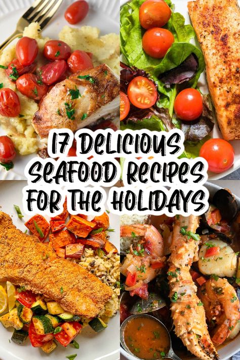 Thanksgiving Fish Recipes, Thanksgiving Seafood Dishes, Christmas Seafood Dinner Menu Ideas, Thanksgiving Fish, Simple Fish Recipes, Seafood Thanksgiving, Country Ham Recipes, Haddock Recipes, Recipes For Thanksgiving