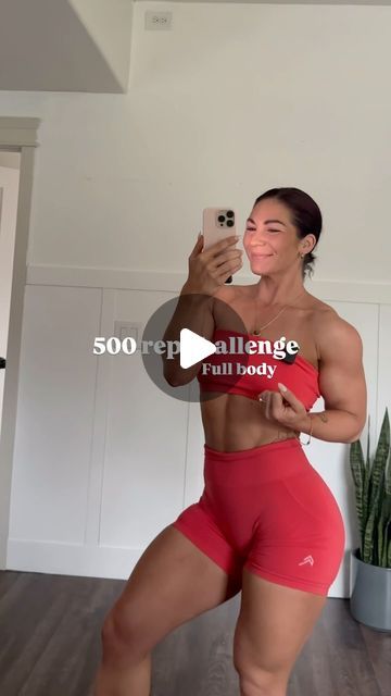 500 Rep Workout, Noelle Benepe, Calisthenics Workouts, Shoulder Taps, Squat Jumps, Full Body Training, Crossfit Wods, Hip Thrusts, Hiit Workout At Home