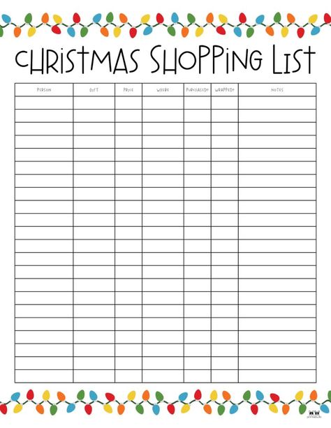 Choose from 20 unique Christmas gift list templates to keep track of all your Christmas gift buying over the holidays. Print from home. 100% FREE! Christmas Gift Checklist, Gift List Printable, Gift Checklist, Shopping List Template, Christmas Checklist, Gift Tracker, Christmas Shopping List, Tracker Free, Unique Christmas Gift