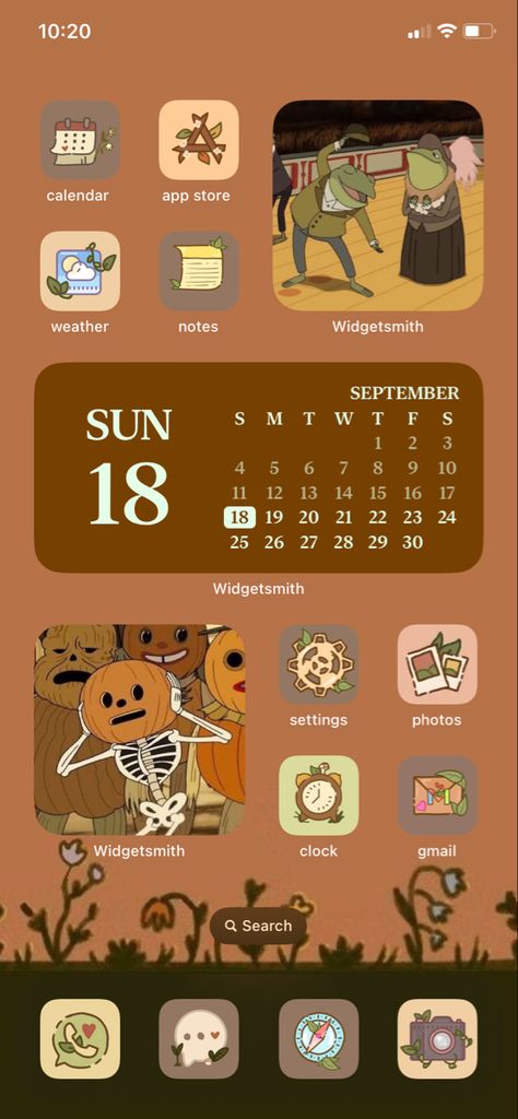 over the garden wall otgw fall halloween homescreen phone theme Over The Garden Wall Iphone Layout, Over The Garden Wall Phone Theme, Halloween Phone Theme Ideas, Over The Garden Wall Cake, Over The Garden Wall Wallpaper Iphone, Otgw Wallpaper, Halloween Homescreen, October Activities, Photo Clock