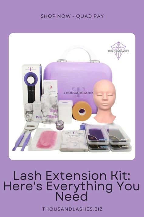 LASH EXTENSION KIT: HERE'S EVERYTHING YOU NEED What do you need in an eyelash extension kit? What is the best eyelash extension training kit? What do beginner lash techs need? A lashing kit is a great way to start your lash business. It's an investment, but it will save you money in the long run. When it comes to a kit, no one wants to buy the cheap one that doesn't last, but there is such a thing as being overzealous in your search for the right one. Eyelash Studio, Lash Training, Eyelash Extension Training, Extension Training, Lash Extension Kit, Lash Extensions Styles, Lash Business, Lash Salon, Artist Tips