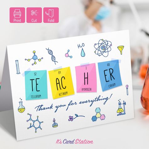 Teachers Day Chemistry Teacher, Teacher Day Thank You Card, Teachers Day Card Science Teacher, Teachers Day Card Chemistry, Teachers Day Card Front Page, Teachers Day Cute Cards, Best Teachers Day Gift Ideas, Teachers Day Card For Computer Teacher, Teachers Day Card For Chemistry Teacher