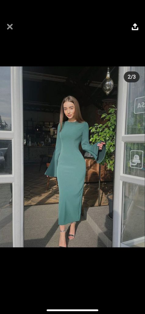 Formal Dresses Modest Classy, Full Sleeve Silk Dress, Cute Dresses For Church Modest, Modest Dresses For Church Simple, Short Mini Dress Classy, Modest Glam Outfit, Graduation Dress Modest Classy, Business Casual Midi Dress, Modest Formal Outfits For Women