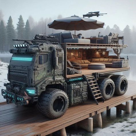 Future Explored (@xperia.ai) • Photos et vidéos Instagram Zombie Survival Vehicle, Offroad Trucks 4x4, Prepping Gear, Bus Motorhome, Concept Vehicles Sci Fi, Tactical Truck, Luxury Motorhomes, Overland Truck, Armored Truck