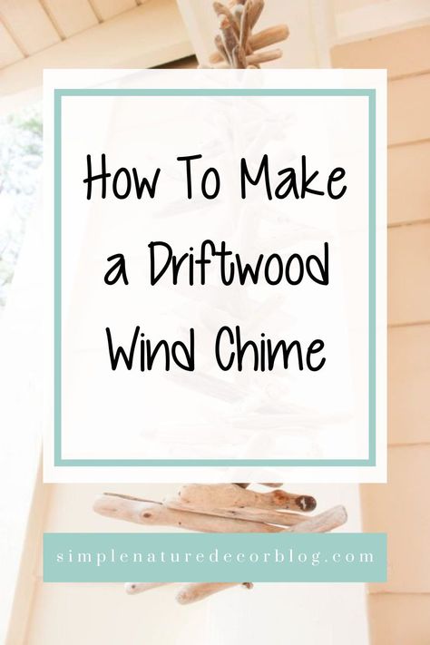 Easy Driftwood Crafts, Diy Wind Chimes With Beads, Driftwood Wind Chime Ideas, Driftwood Suncatchers Diy, Diy Seashell Wind Chime, Driftwood Wind Chime Diy, Seashell Windchime Diy, Seashell Chimes, Driftwood Windchimes