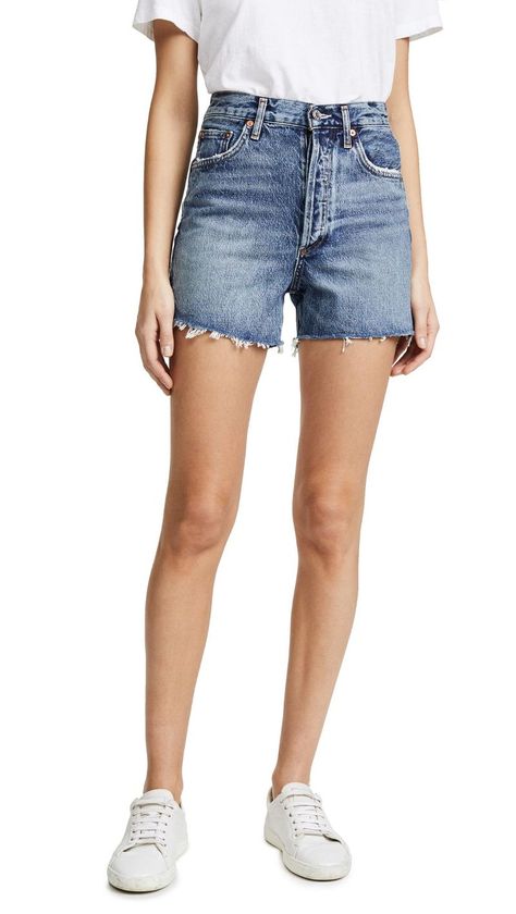 I Finally Found the Best Mid-Length Denim Shorts After a Years-Long Search Emo Summer Outfits, Summer Outfits Elegant, Outfit Ideas Shorts, Everyday Summer Outfits, Plus Size Leather Pants, Summer Outfits Edgy, Emo Summer, Casual Sweatpants Outfit, Summer Jean Shorts Outfit