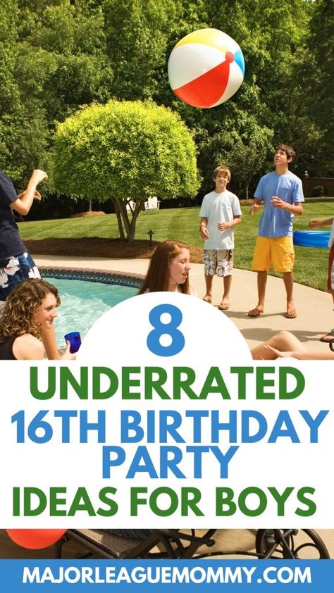 The Most Underrated Party Ideas for a 16 Year Old Boy Sweet 16 Boys Party 16th Birthday, 15 Year Boy Birthday Ideas, 16 Year Boy Birthday Party Ideas, Teen Birthday Party Ideas For Boys, Sweet 16 For Boys Ideas, 16 Birthday Boy Ideas, Boy 16th Birthday Party Ideas, 16 Boy Birthday Ideas, 12 Year Boy Birthday Party Ideas