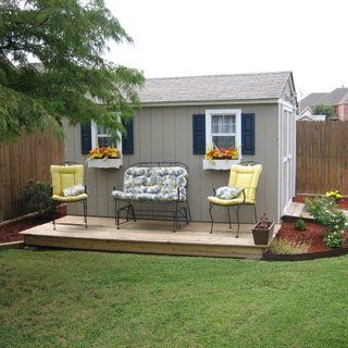 Improve the looks of a storage shed.. Integrate into your backyard so it doesn't look like a storage shed fell from the sky and landed in your back yard. Diy Storage Shed Plans, Shed Landscaping, Shed Makeover, Backyard Storage Sheds, She Shed Ideas, Diy Storage Shed, Backyard Storage, Storage Shed Plans, Deck Building