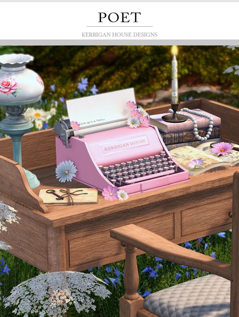 Sims 4 Author Cc, Sims 4 Cc Writer, Sims 4 Cc Typewriter, Computers Sims 4 Cc, Sims 4 Computer Cc Functional, Sims 4 Cc Maxis Match Computer, Sims 3 Conversions, Writing Machine, Sims Ideas