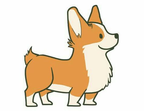 #corgidrawing Corgi Doodle Easy, Corgi Outline, Corgi Doodle, Corgi Illustration, Cartoon Corgi, Corgi Drawing, Dog Tumblr, Cute Dog Drawing, Corgi Art