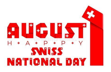 Swiss National Day, Switzerland Flag, Elements Illustration, Interactive Posts, August 1, National Day, Icons Design, Cross Country, Icon Design