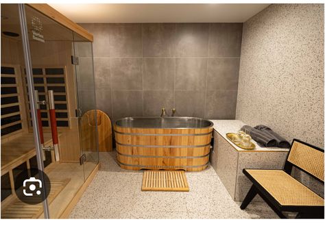 Home Gym With Sauna, Gym With Sauna, Sauna Cold Plunge, Sauna And Cold Plunge, Gym Basement, Contrast Therapy, Home Gym Basement, Cold Plunge, Gym Room At Home