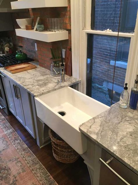 Kitchen Renovation - Imgur Low Window, Ff7 Remake, Small Kitchen Renovations, Kitchen Sink Window, Tiny Kitchen Design, Old Kitchen, Tiny Kitchen, Kitchen Window, Kitchen Remodeling