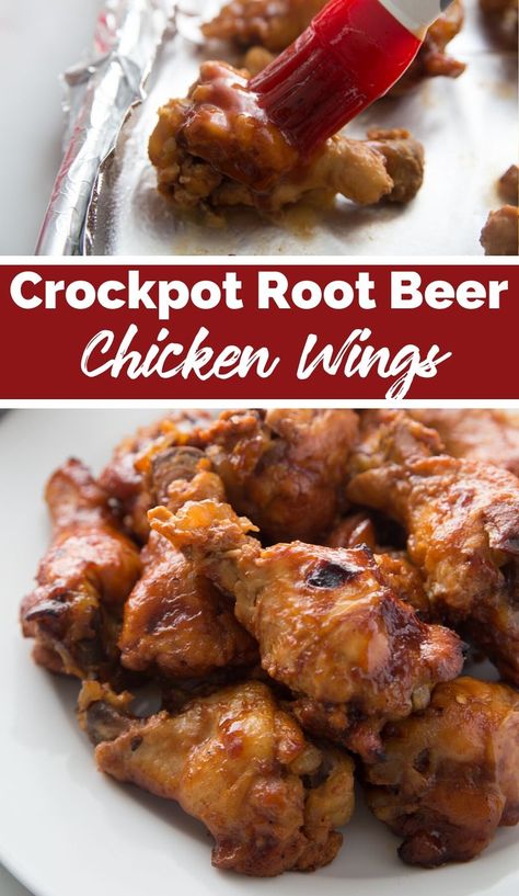 Crockpot Root Beer Chicken Wings recipe from Family Fresh Meals via @familyfresh Root Beer Chicken Wings, Beer Chicken Wings, Crockpot Wings, Wings Recipe Crockpot, Camping 2023, Root Beer Chicken, Crock Recipes, Xmas Appetizers, Chicken Wings Crockpot