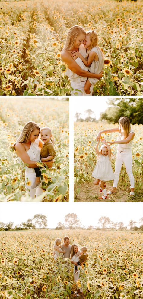 sunflower field inspiration, neutral color outfit inspiration for family photo shoot, summertime sunny portraits Wildflower Pictures Family, Family Photo Shoot Field, Sunflower Family Shoot, Family Photos Sunflower Field Outfits, Family Of 3 Sunflower Photoshoot, Sunflower Field Photoshoot Mommy And Me, Sunflower Field Poses Family, Sunflower Field Photoshoot Family Of 3, Sunflowers Family Photoshoot