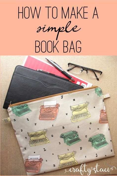 Book Pouch, Beginner Sewing Projects Easy, Leftover Fabric, Fabric Baskets, Bags Tutorial, Sewing Projects For Beginners, Love Sewing, Sewing Gifts, Book Bag