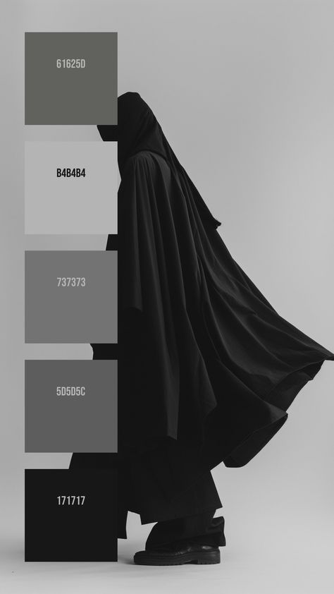 Colors:
61625D
B4B4B4
737373
5D5D5C
171717 Black And Gray Color Palette, Mystery Background, Black Pantone, Monochrome Colour Palette, Pantone Black, Minimalistic Background, Desain Merek, Light Gray Background, Monochrome Color Palette