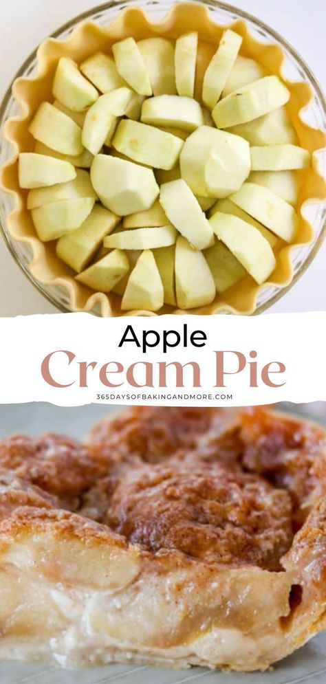 Easiest Apple Pie Recipe, One Crust Apple Pie Recipe, Custard Apple Pie Recipe, Carmel Apple Pie Recipe Easy, Apple Custard Pie Recipes, Dutch Apple Pie Recipe Easy, Apple Pie Variations, One Crust Apple Pie, Apple Pie With Cream Cheese