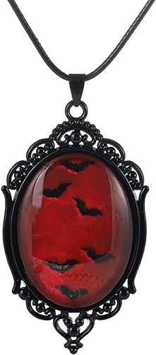 Amazon.com: YWMAN Gothic Vampire Bat Cameo Necklace - Vintage Blood Bat Cabochon Pendant Choker - Mystic Witch Jewelry Gift for Women Girl: Clothing, Shoes & Jewelry Vampire Jewelry Necklaces, Vampire Necklace, Vampire Jewelry, Bat Necklace, Goth Accessories, Wiccan Jewelry, Vampire Bat, Red Pendants, Witch Jewelry