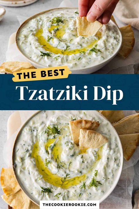 Tzatziki Sauce Recipe, Homemade Tzatziki Sauce, Tzatziki Recipes, Homemade Tzatziki, Tzatziki Sauce, Lebanese Recipes, Mediterranean Diet Recipes, Aioli, Cucumber Salad