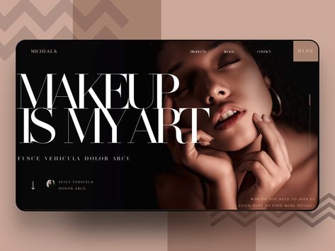 Makeup Website by Dannniel for Orizon on Dribbble Makeup Website Design Inspiration, Makeup Website Design, Portfolio Makeup, Makeup Artist Website, Makeup Website, Makeup Artist Branding, Product Website, Makeup Portfolio, Animation Illustration