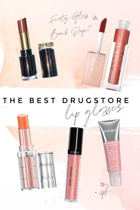 The Best Drugstore Lip Gloss : The Lipstick Narratives : Drugstore Lip Gloss : Lip Gloss Collage Best Glossy Lipgloss, Best Glossy Lipstick, Best Drugstore Lip Gloss, Best Lipgloss, Buxom Lip Gloss, Drugstore Lipgloss, Mac Lipgloss, Ysl Lip, Drugstore Lips