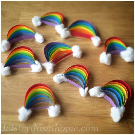 Paper Rainbows Prek Sensory, Kids Rainbow, Rainbow Paper, Rainbow Crafts, Bible Coloring, Kindergarten Art, Rainbow Party, Easy Craft, Rainbow Kids