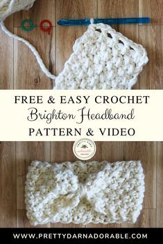 Easy Crochet Headband Pattern and Video Tutorial Crochet Adjustable Ear Warmer Free Pattern, Headwarmer Crochet Pattern Free, Crochet Headbands Free Pattern, Free Crochet Headband Patterns For Women, Crochet Earwarmers, Easy Crochet Headband, Crocheted Headbands, Cable Crochet, Crochet Ear Warmer Pattern