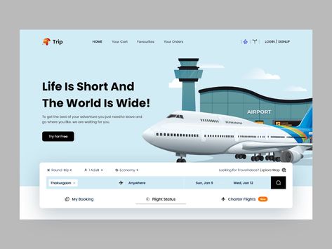 Air Ticket Booking Website by UI Zones: website design on Dribbble Air Ticket Booking Website, Online Ticket Design, Ticket Booking Website Design, Airport Website Design, Travel Booking Website Design, Airline Website Design, Flight Booking Website Design, Ticket Website Design, Booking Website Design