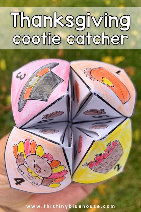 This cute Thanksgiving cootie catcher is one of our most popular free printable Thanksgiving activities for kids. All you need to do is print our Thanksgiving joke teller, color and fold it! This neat Thanksgiving fortune teller is a great screen free activity for kids during the holiday season. Head on over to our site to snag your free printable Thanksgiving cootie catcher for kids! This fun game is so much fun for children of all ages. Thanksgiving Cootie Catcher, Thanksgiving Candy Crafts, Printable Thanksgiving Activities, Thanksgiving Jokes For Kids, Spy Games For Kids, Thanksgiving Candy, Thanksgiving Jokes, Free Printable Thanksgiving, Fun Thanksgiving Crafts