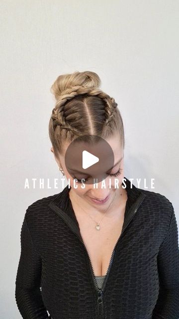 Poppy ✨️♏️ on Instagram: "SPORTY HAIR pt7🏅Comment the next sport 🫶 Thanks for your ideas I really appreciate🙏

.

.

#athletics #braidedhair #braidedhairstyles #sporthairstyle #gymgirl #coiffure #hair #hairstyle #hairstylevideo #hairstyletutorial #summerhairstyles #summerhair #dutchbraid #updo #sportygirl #hairhack #gymhairstyle #gymhair #updohairstyles #sport #updohair" Really Easy Hairstyles, Competition Hairstyles, Hair Sports Hairstyles, Sporty Hair, Competition Hair, Gym Hairstyles, Hairstyle Tutorials, Bun Updo, Workout Hairstyles