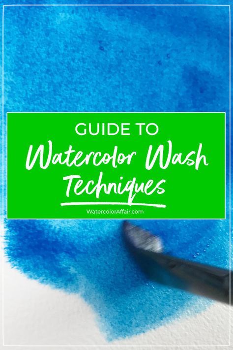 Acrylic Wash Technique, Watercolor Wash Technique, Learning Watercolor, Watercolor Wash Background, Practice Watercolor, Watercolour Wash, Watercolor Guide, Watercolour Techniques, Watercolor Instruction