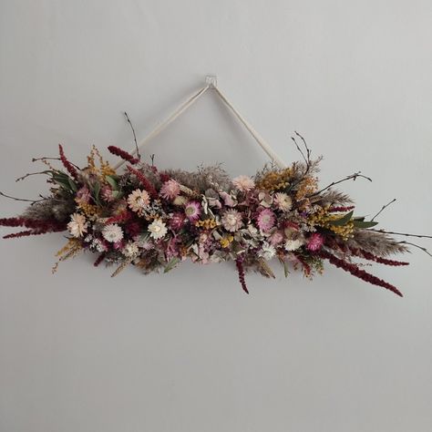 Dried flowers, wall decor, wall hanging, Dry Flower Hanging Decor, Wall Hanging Dried Flowers, Dried Flowers Above Bed, Dried Flower Swag, Dried Flower Wall Installation, Dried Floral Wall Hanging, Dried Flower Wall Art, Dried Flower Wall Hanging, Dried Flower Wall